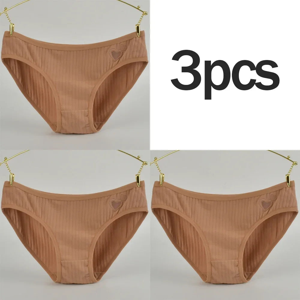 Pink Bloom 3-Pack Striped & Solid Briefs