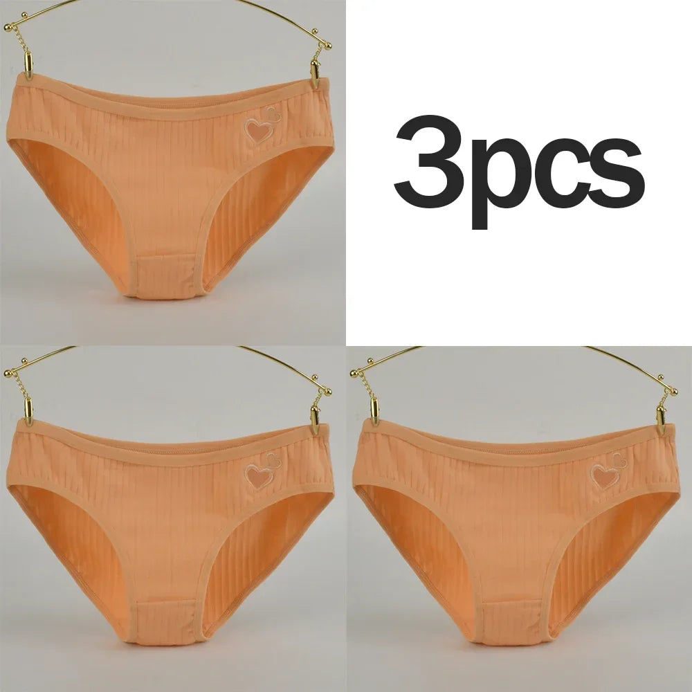 Pink Bloom 3-Pack Striped & Solid Briefs