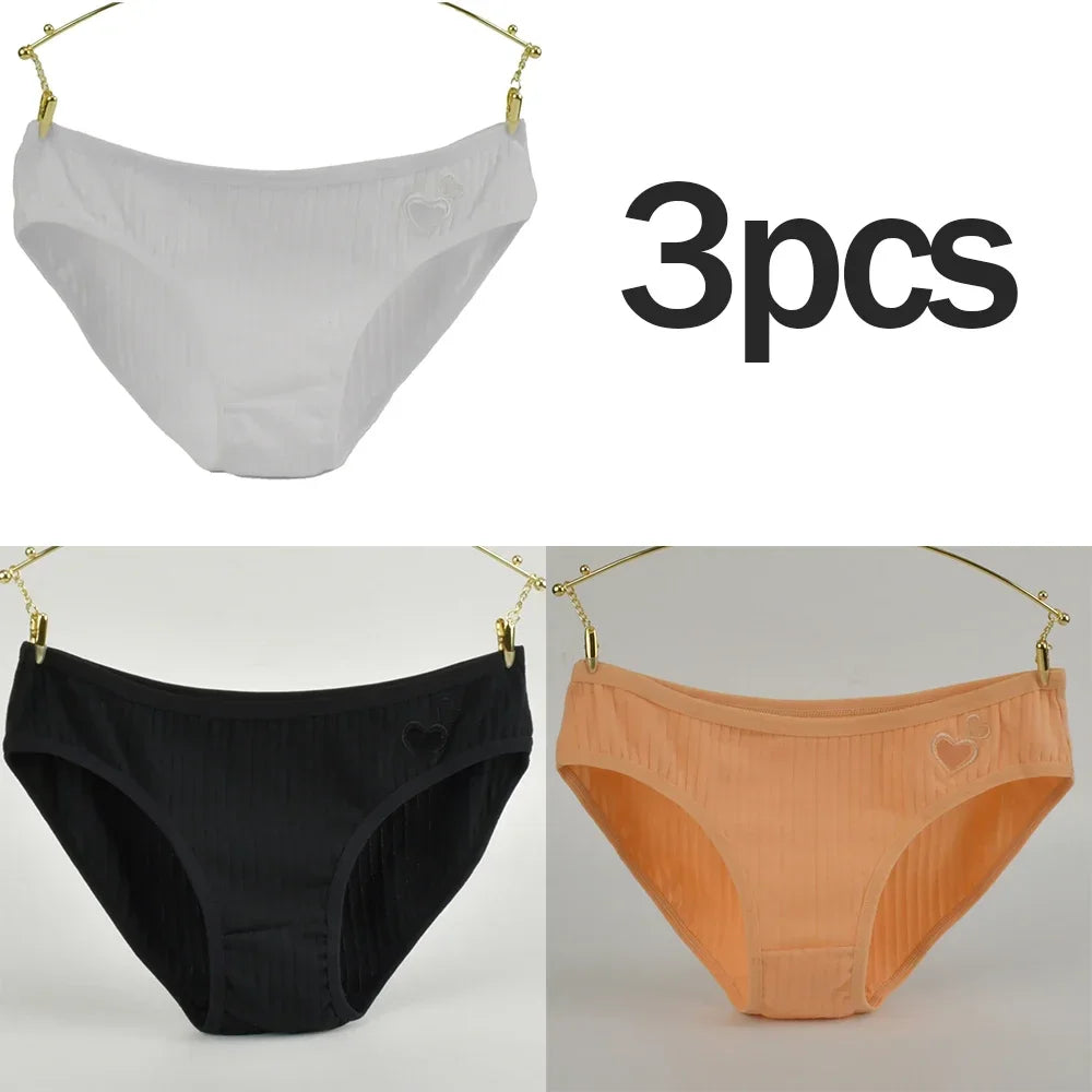 Pink Bloom 3-Pack Striped & Solid Briefs