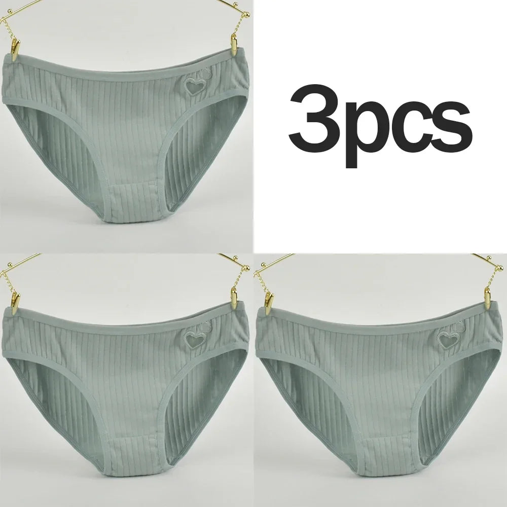 Pink Bloom 3-Pack Striped & Solid Briefs