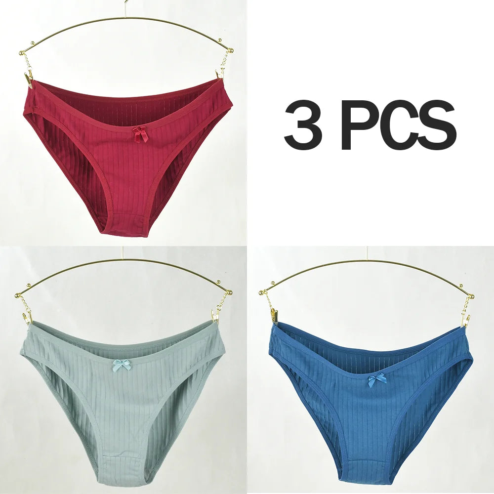 Pink Bloom 3-Pack Striped & Solid Briefs