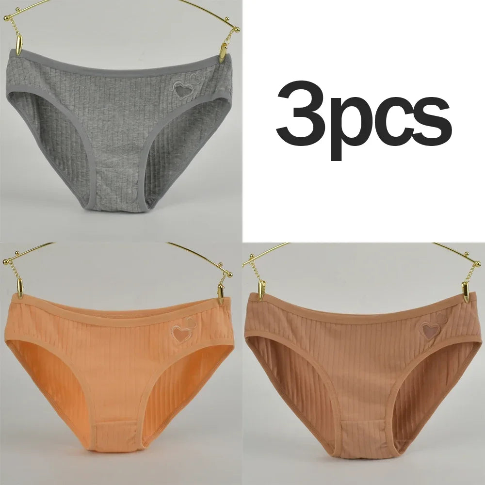 Pink Bloom 3-Pack Striped & Solid Briefs