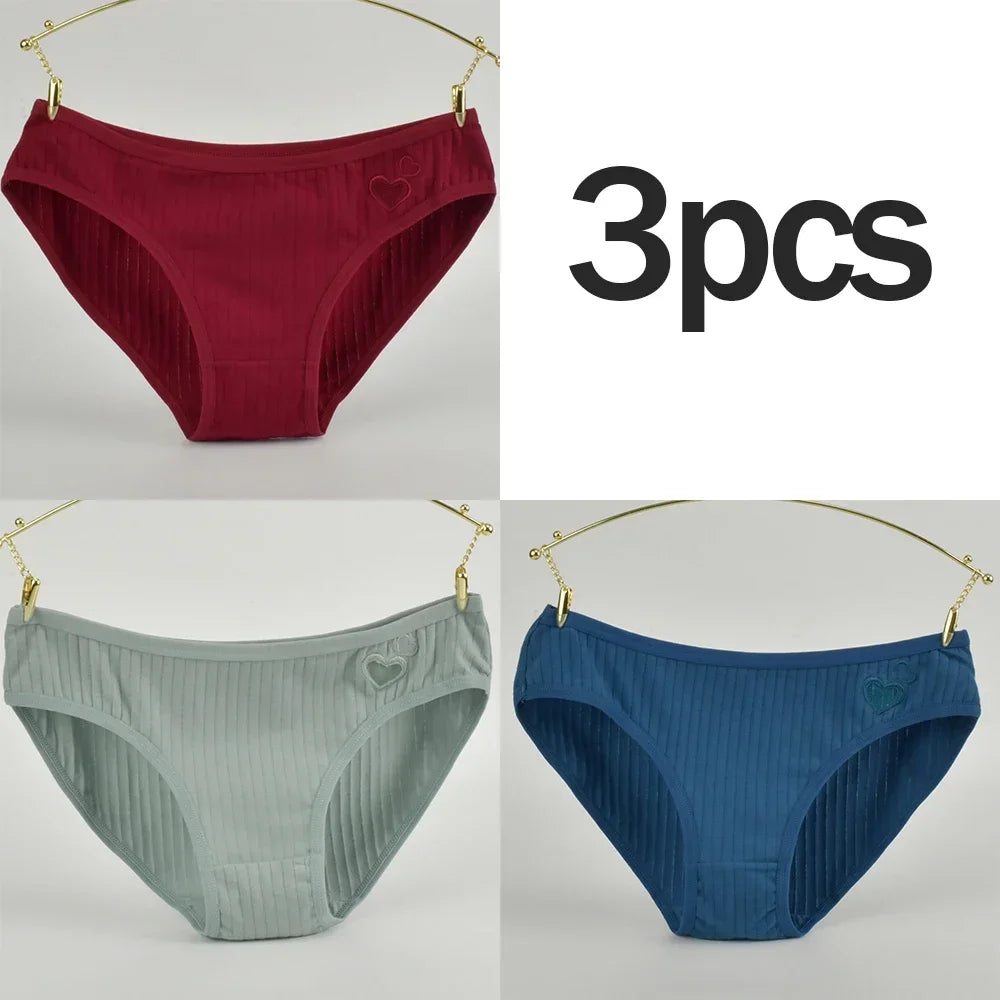 Pink Bloom 3-Pack Striped & Solid Briefs