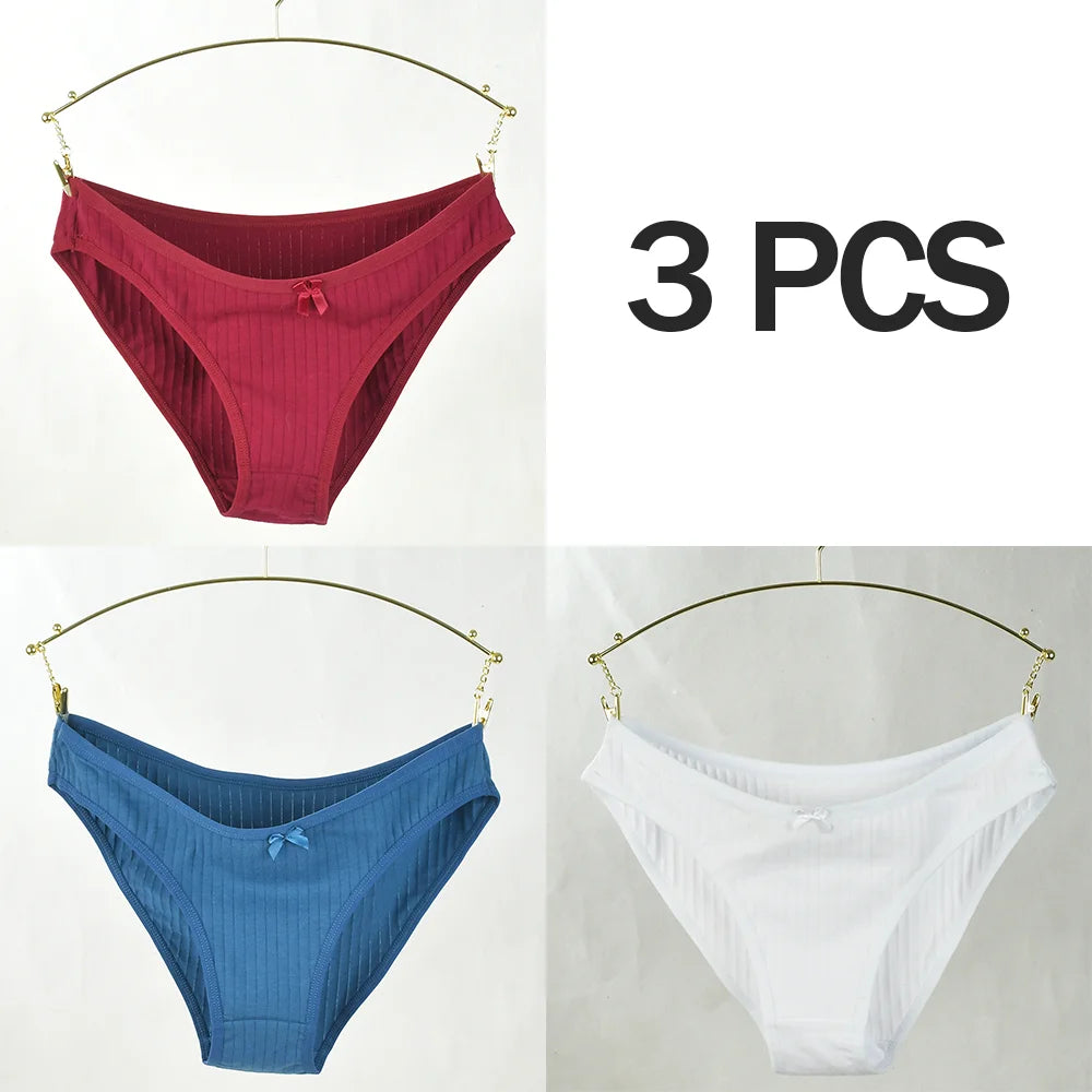 Pink Bloom 3-Pack Striped & Solid Briefs