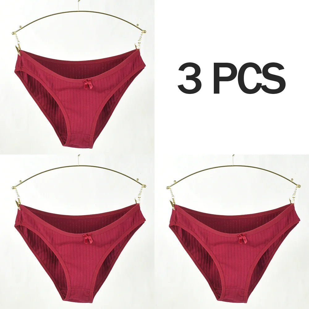 Pink Bloom 3-Pack Striped & Solid Briefs