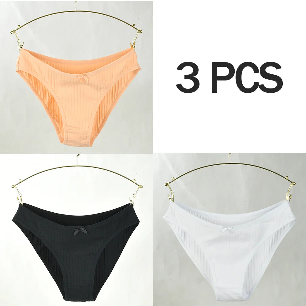 Pink Bloom 3-Pack Striped & Solid Briefs