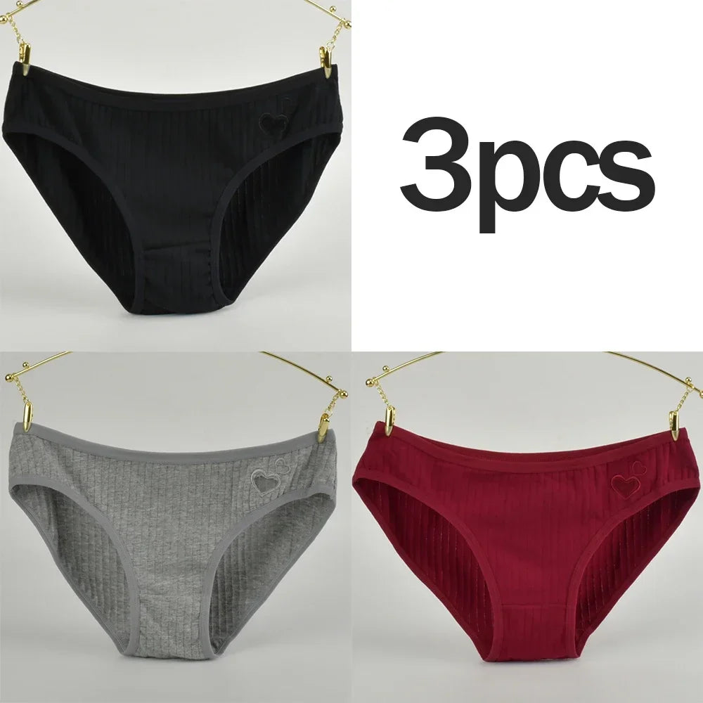Pink Bloom 3-Pack Striped & Solid Briefs