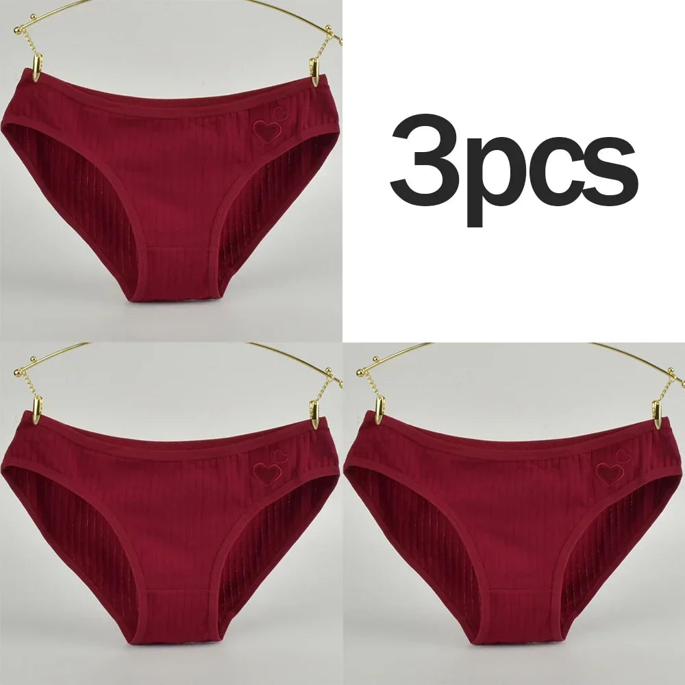 Pink Bloom 3-Pack Striped & Solid Briefs