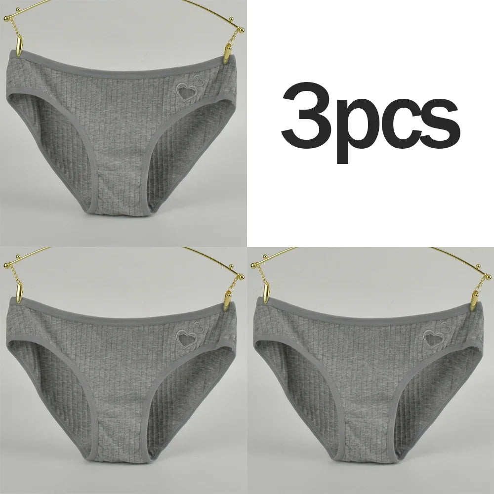 Pink Bloom 3-Pack Striped & Solid Briefs