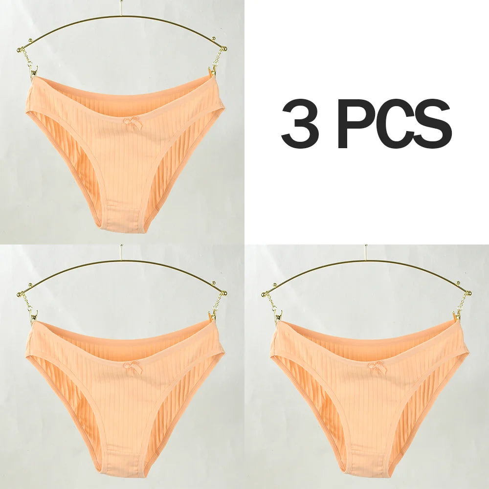 Pink Bloom 3-Pack Striped & Solid Briefs