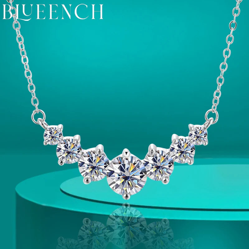 Pink Bloom BLUEENCH Moissanite necklace