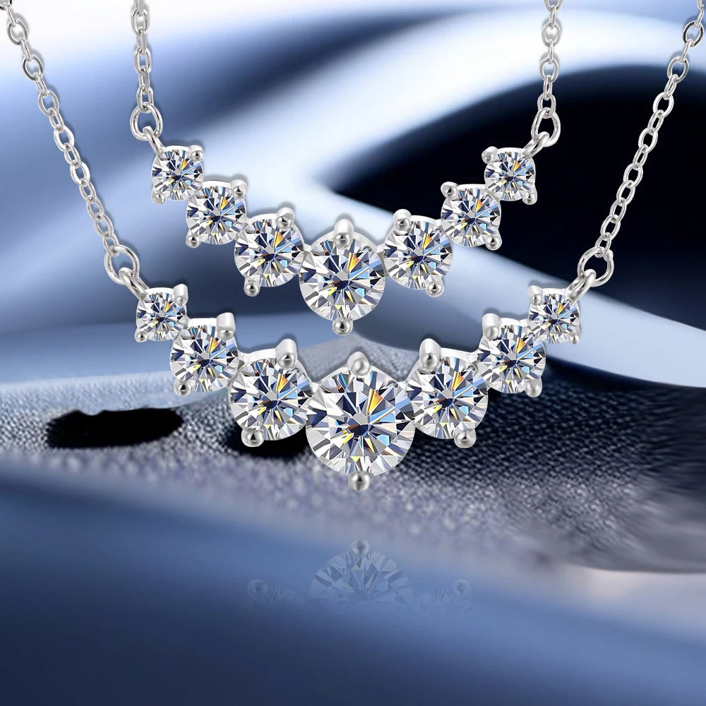 Pink Bloom BLUEENCH Moissanite necklace