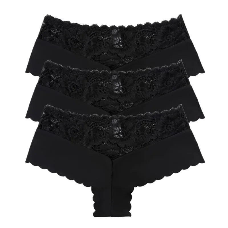 Pink Bloom 3pc Leopard Lace Panties – Sexy, Soft & Bold.