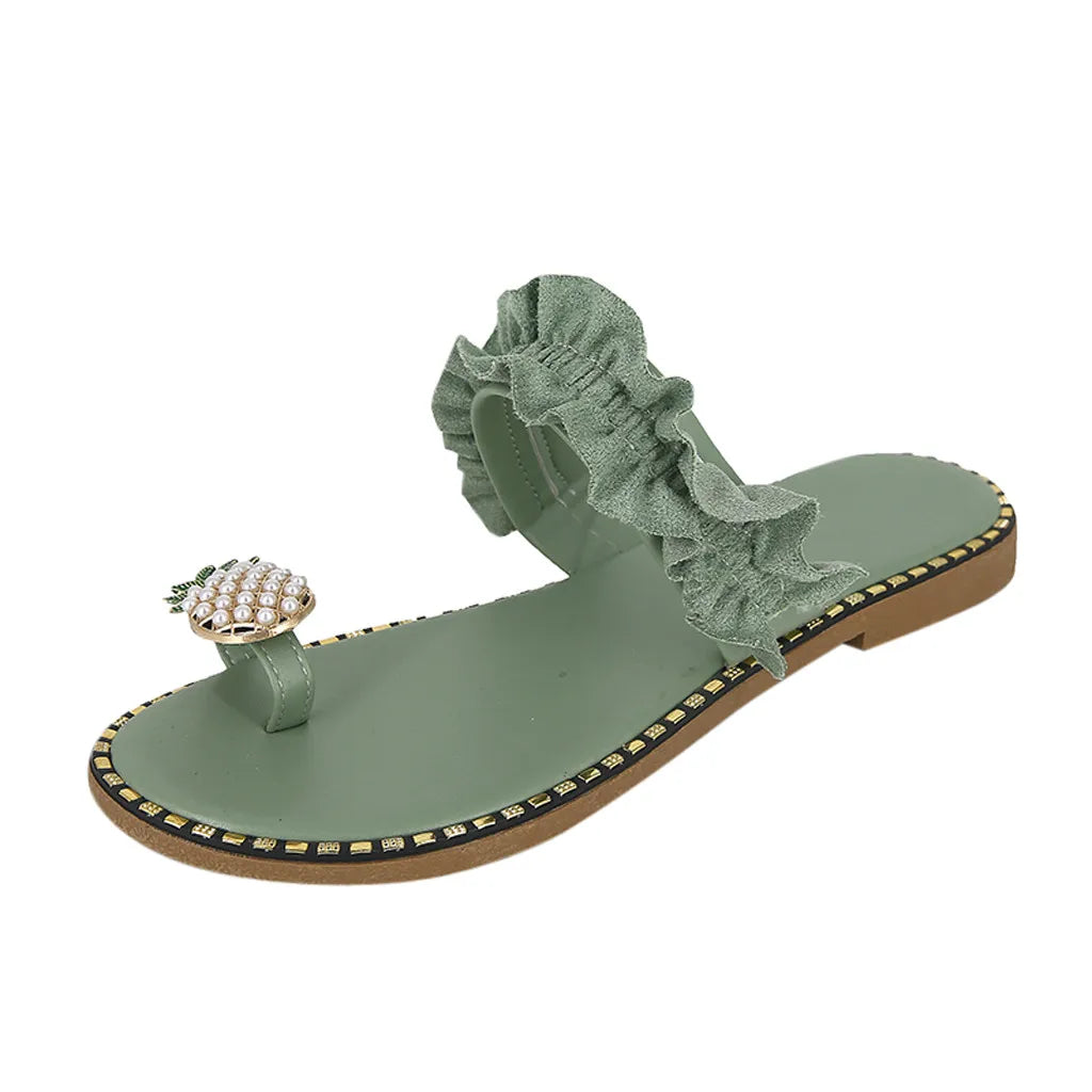 Pink Bloom Bohemian Summer Slippers