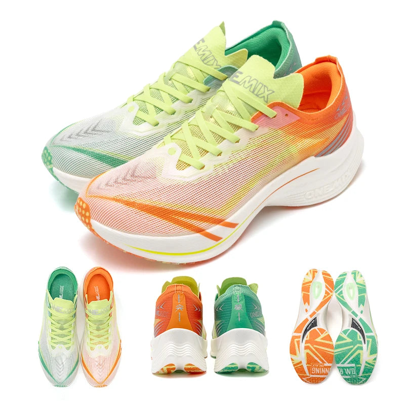 Pink Bloom Carbon Plate Running Shoes – Pro, Ultralight, Shock-Absorbing, Supportive